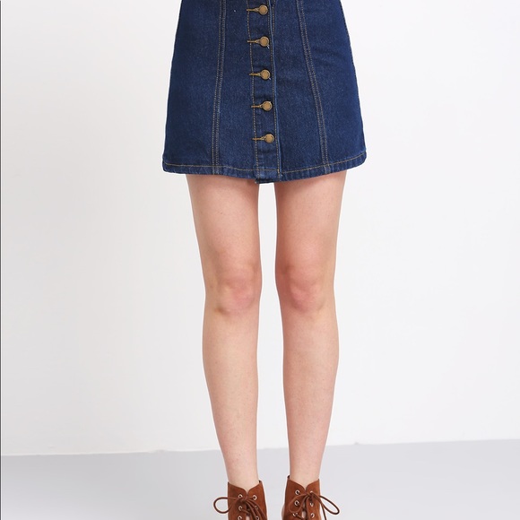 EUC Theory button front denim jean mini skirt, 12 - Picture 1 of 5